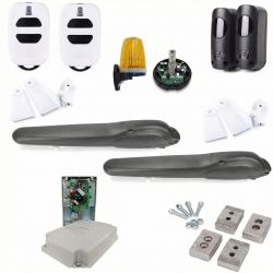 MAC24 Otomatik Kanatlı Kapı Motoru Seti ( 3 Metre 400 Kg, 24 Volt -Çift Motor, Fotosel ve Kumanda - KIT)
